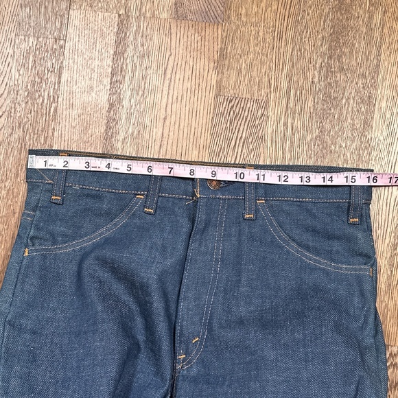Vintage 70s Levi's 646 0917 Orange Tab Bell Bottom Flare Raw Denim Jeans Mens 31 - Picture 15 of 15